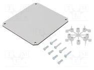 Mounting plate; hard paper; W: 110mm; L: 110mm; Thk: 2.5mm 