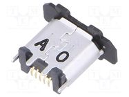 Connector: USB B micro; socket; ZX; on PCBs; SMT,THT; PIN: 5 