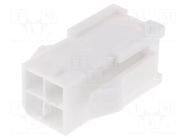 Connector: wire-wire; plug; male; PIN: 4; Mini-Fit Jr; crimped; 2x2 MOLEX