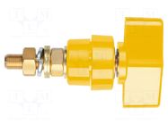 Laboratory clamp; yellow; 1kVDC; 100A; brass; polycarbonate; 81mm SCHÜTZINGER