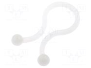 Cable clips; 4.4mm; polyamide; natural; UL94V-2 KSS WIRING