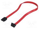 Cable: SATA; SATA L-Type angled plug,SATA L-Type plug; 0.35m QOLTEC