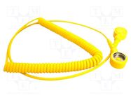 Connection cable; ESD,coiled; yellow; 1MΩ; 1.8m COBA EUROPE