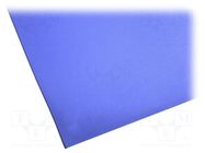 Bench mat; ESD; L: 1.2m; W: 0.6m; Thk: 3.2mm; PVC,vinyl; blue; <14MΩ COBA EUROPE