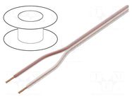 Wire: loudspeaker cable; 2x1mm2; stranded; CCA; transparent; PVC TASKER