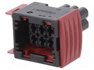 Connector: automotive; plug; female; JPT; PIN: 6; for cable; black TE Connectivity