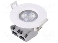 Lamp: LED spotlight; 5W; 220/240VAC; white warm; 36°; 3000K; Ø72mm TUNGSRAM