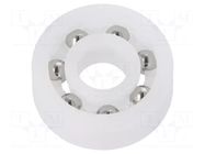 Bearing: ball; Øint: 8mm; Øout: 22mm; W: 7mm; Cage: polyamide IGUS