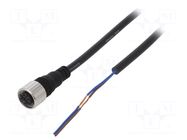 Cable: for sensors/automation; M12; PIN: 2; straight; 2m; plug; CI AUTONICS