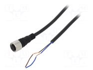 Cable: for sensors/automation; M12; PIN: 2; straight; 5m; plug; CI AUTONICS