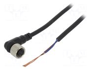 Cable: for sensors/automation; M12; PIN: 2; angled; 5m; plug; CL AUTONICS