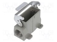 Enclosure: for HDC connectors; size D10A; with latch; angled DEGSON ELECTRONICS