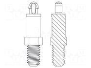 PCB distance; polyamide 66; L: 3.2mm; screwed rod,snap fastener DREMEC