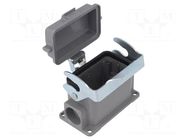 Enclosure for connectors: HDC; angled; size D10B; with latch DEGSON ELECTRONICS