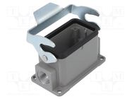 Enclosure: for HDC connectors; size D10B; with latch; angled DEGSON ELECTRONICS