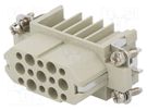 Connector: HDC; contact insert; female; DD; PIN: 15; 15+PE; crimped DEGSON ELECTRONICS