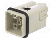Connector: HDC; contact insert; male; DQ; PIN: 12; 12+PE; size D3A DEGSON ELECTRONICS