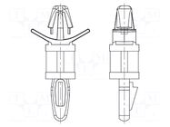 PCB distance; polyamide; L: 25.4mm; snap fastener; natural DREMEC