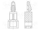 Assembly stud; polyamide 66; L: 15.9mm; Plate mount.hole dia: 4mm DREMEC