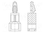 Assembly stud; polyamide 66; L: 11.1mm; Plate mount.hole dia: 4mm DREMEC