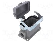Enclosure for connectors: HDC; angled; size D10B; with latch DEGSON ELECTRONICS