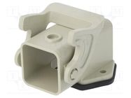 Enclosure: for HDC connectors; size D3A; with latch; angled; IP65 DEGSON ELECTRONICS
