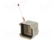 Size D3A; for latch; polycarbonate; UL94V-0; IP65; 21x21mm; grey DEGSON ELECTRONICS