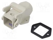 Enclosure: for HDC connectors; size D3A; with latch; straight DEGSON ELECTRONICS