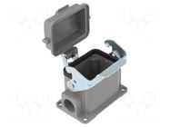 Enclosure for connectors: HDC; straight; size D6B; with latch DEGSON ELECTRONICS