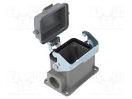 Enclosure: for HDC connectors; size D6B; with latch; with cover DEGSON ELECTRONICS