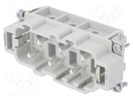 Connector: rectangular; male; 400V; 41A; PIN: 6; Layout: 6+PE 