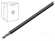 Wire; U/UTP; 4x2x24AWG; 5e; outdoor; wire; CCA; Insulation: PE; black VCOM