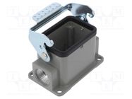 Enclosure: for HDC connectors; size D6B; with latch; straight DEGSON ELECTRONICS