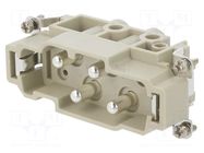 Connector: HDC; contact insert; male; DK; PIN: 6; 2+PE,4+PE; UL94V-0 DEGSON ELECTRONICS