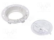 LED lens; round; plexiglass PMMA; transparent; Mounting: push-in LEDIL