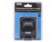 Key safe; combination code; W: 75mm; H: 94mm; D: 37mm KASP