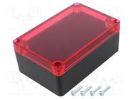 Enclosure: multipurpose; X: 90mm; Y: 135mm; Z: 55mm; ABS; black; IP65 MASZCZYK