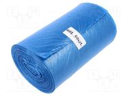 Trash bags; polyetylene LD; blue; 60l; 50pcs. PLAST