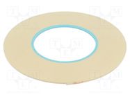 Tape: electrical insulating; W: 2.5mm; L: 45m; Thk: 0.304mm; beige 3M