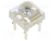 LED Super Flux; blue; oval; 7.62x7.62mm; 2180÷3000mcd; 80°; 80mA OPTOSUPPLY