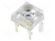LED Super Flux; green; oval; 7.62x7.62mm; 10000÷12000mcd; 80° OPTOSUPPLY