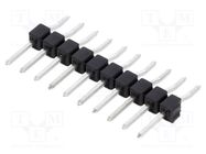 Connector: pin strips; pin header; male; PIN: 10; straight; 2.54mm FISCHER ELEKTRONIK