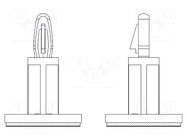 PCB distance; rubber; L: 9.5mm; self-adhesive,snap fastener DREMEC