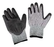 GLOVES, CUT-RESISTANT, M, GRY/WHT