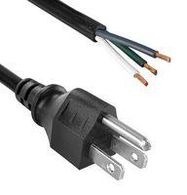 POWER CORD, 5-15P/FREE END, 1.83M, 10A