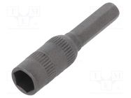 Screwdriver bit; 6-angles socket; Socket: HEX 5mm 