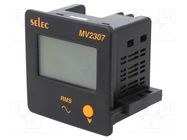 Voltmeter; digital,mounting; VAC: 50÷480V; on panel; True RMS; LCD SELEC