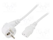 Cable; 3x1mm2; CEE 7/7 (E/F) plug angled,IEC C13 female; PVC; 4m LIAN DUNG