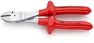 KNIPEX 74 07 200 High Leverage Diagonal Cutter with dipped insulation, VDE-tested chrome-plated 200 mm