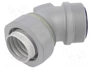 45° angled connector; Thread: PG,outside; galvanised steel; IP67 ANAMET EUROPE